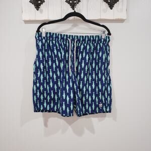 Tom & Teddy Sardine Print Swim Trunks Size Large